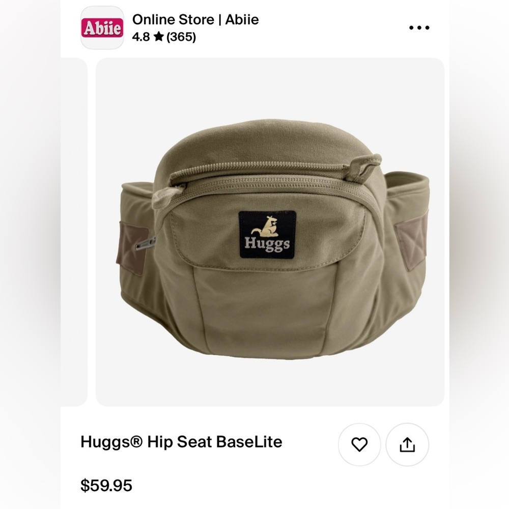Huggs Hip Seat Belt